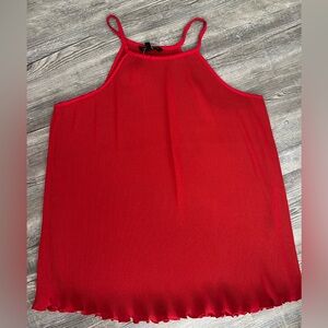 Banana Republic Women’s Accordion Sleeveless Blouse Red XL